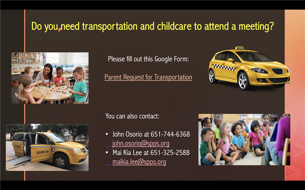 Transportation and Childcare Request